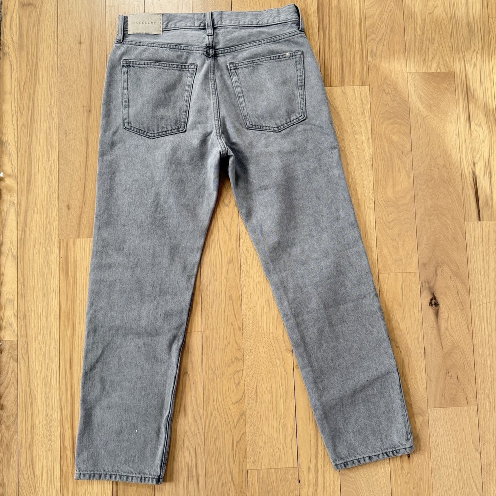Everlane The Relaxed Straight Fit Jean Womens 26 Gray Organic Hi-Rise Denim